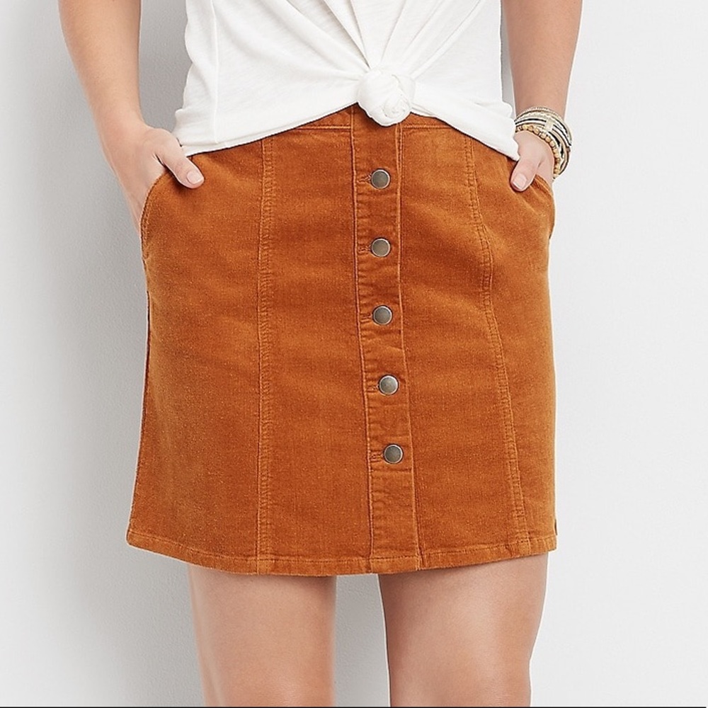ISO Maurices Button Down Corduroy Skirt